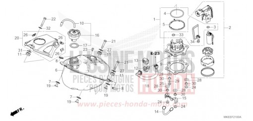 RESERVOIR A CARBURANT (CRF450R) CRF450RL de 2020